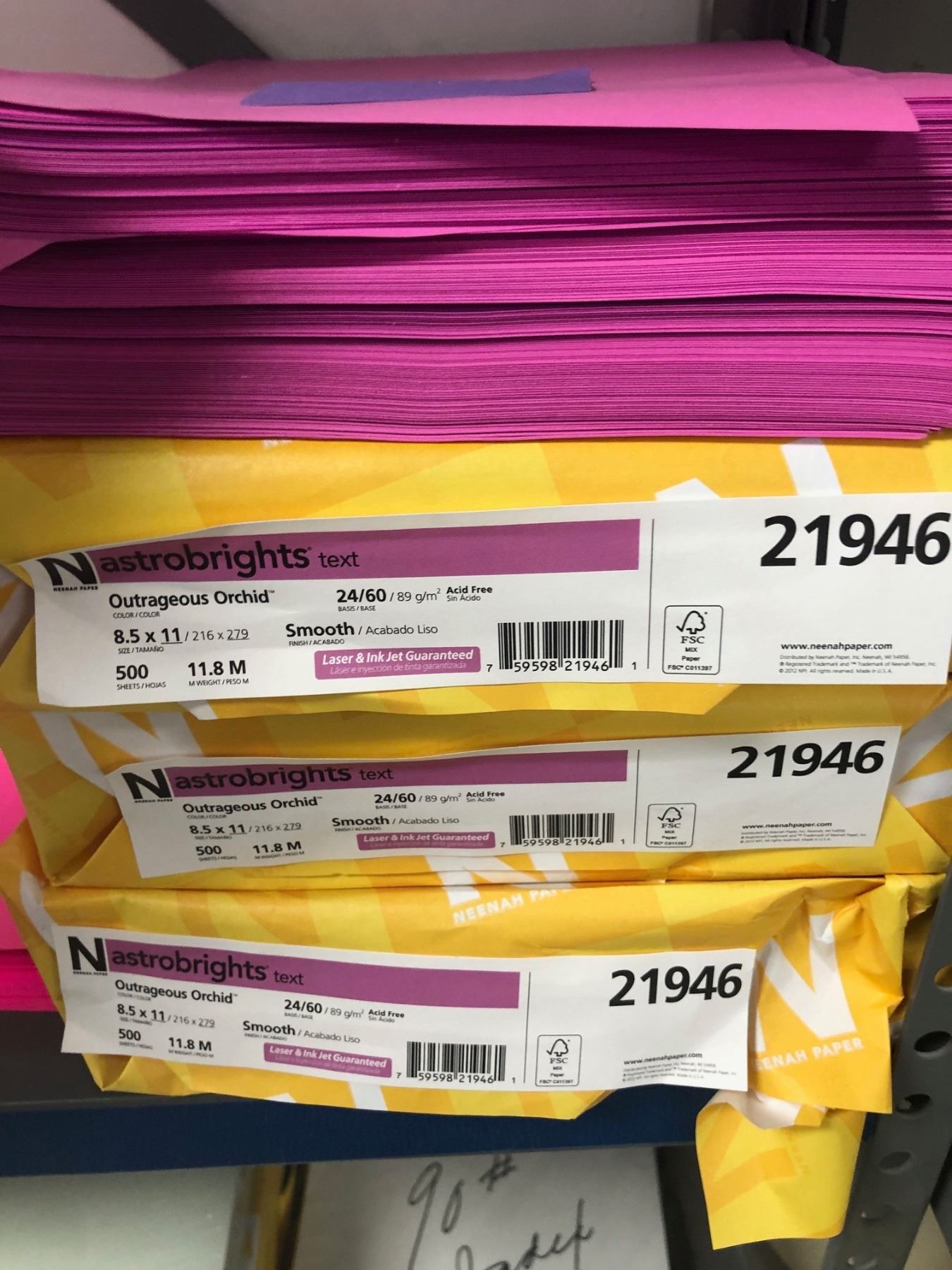 REAMS OF ASSORTED 8.5 X 11 COLOR PAPER