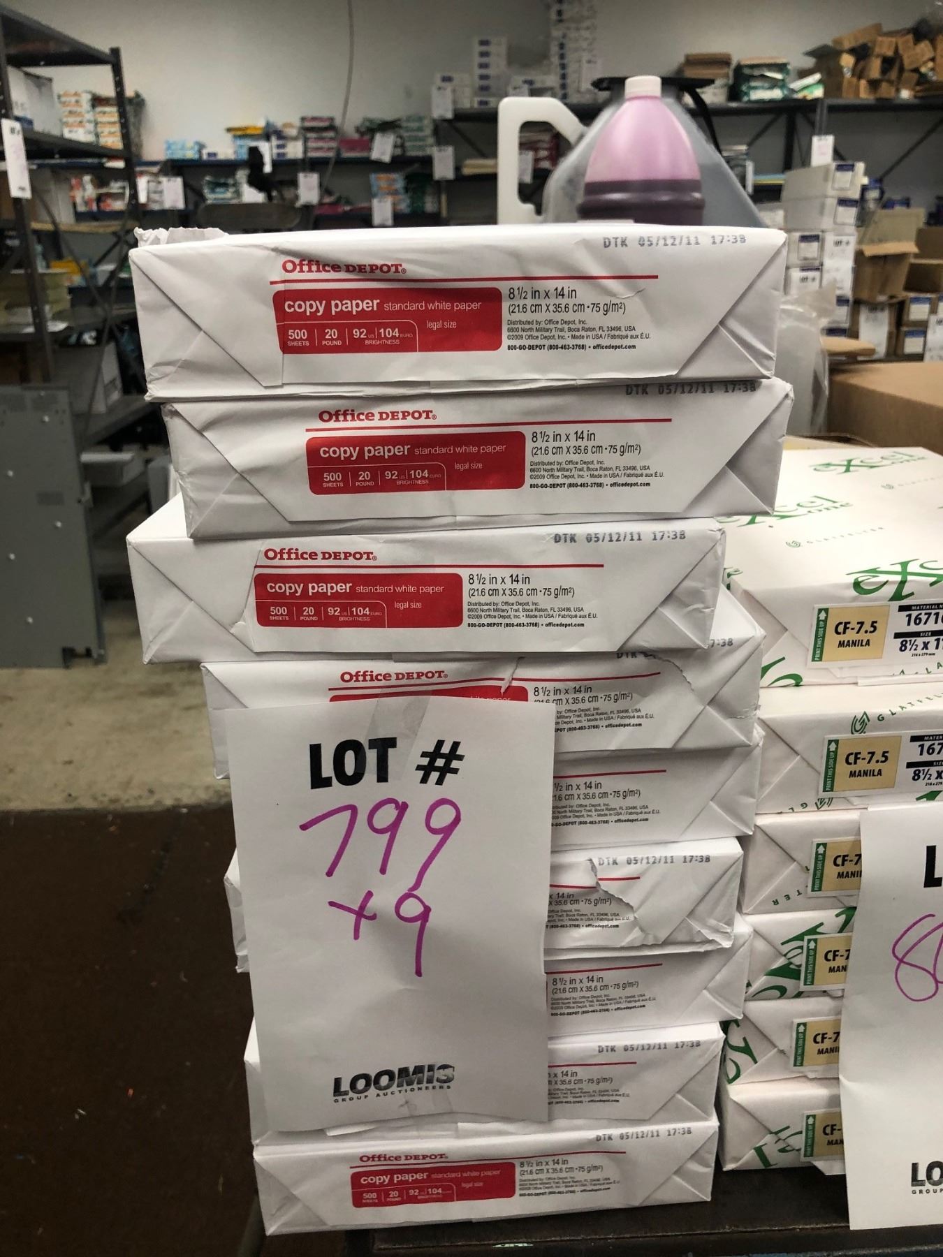 OFFICE DEPOT STANDARD WHITE COPY PAPER 8.5" X 11" / APPROX. 8.00 PER REAM