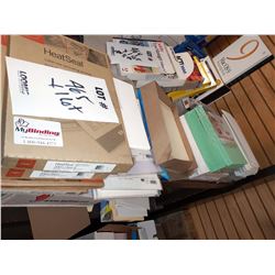 LOT OF HEATSEAL LETTER SIZED LAMINATING POUCHES, DOORKNOB HANGERS
