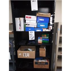 SHELF LOT, SHELVING UNIT INCLUDED, QUICKBOOKS, ASSTD COMBBIND BINDING SPINES