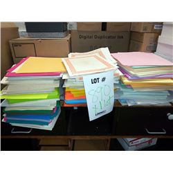 LOT OF ASSORTED COLOR PAPER