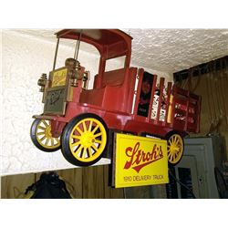 Vintage Stroh's Beer 1910 Delivery Truck, Wall Mount Display
