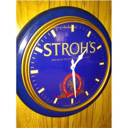 Vintage Stroh's Premium Quality American Beer Clock