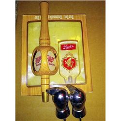 Vintage Stroh's & Miller Beer Tap Handles