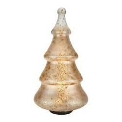 14.5 INCH GLASS ILLUMINATED TREE: QVC ORIGINAL $39.99