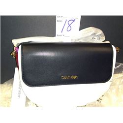 NEW, CALVIN KLEIN LEATHER SHOULDER BAG $168