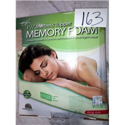 1.5 " MEMORY FOAM MATTRESS TOPPER / #179.00