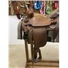 Image 1 : HEREFORD  TEX TAN BRAND HAND TOOLED ROPING  SADDLE