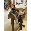 Image 3 : HEREFORD  TEX TAN BRAND HAND TOOLED ROPING  SADDLE