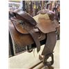 Image 5 : HEREFORD  TEX TAN BRAND HAND TOOLED ROPING  SADDLE