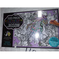 500 PC KALEIDOSCOPE COLORING GIG SAW PUZZLE / $19.99 EA