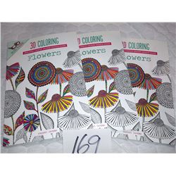 3-D ADULT COLORING FLOWERS W 3-D GLASSES : $19.99 EACH