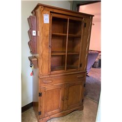 HARD ROCK MAPLE COUNTRY HUTCH - NO GLASS