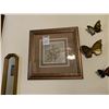 Image 1 : FRAMED ART WITH BUTTERFLY DECOR
