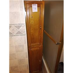 NARROW OAK 2 DOOR CABINET