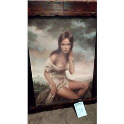 HAND CRAFTED PINE ART PLAQUE, BY JERRY SCHULTZ CO, NY