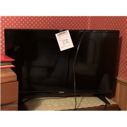 BUNDLE LOT: HAIER TV, W/ STAND, WORKS / PANASONIC HANDHELD VIDEO CAMERA
