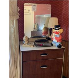 VINTAGE METAL CABINET ON ROLLERS