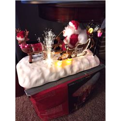 LARGE FIBER OPTIC MOTION ELECTRIC SANTA DECORATION