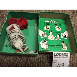 VINTAGE WAHL HOME VIBRATING MASSAGER IN ORIGINAL BOX