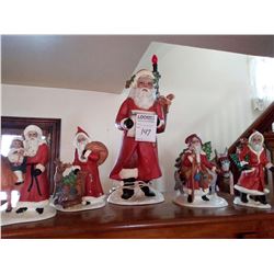 Collection of Beautiful Vintage Santa Handmade Ceramics, Very High Quality