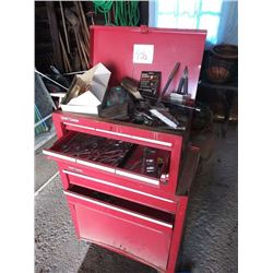 CRAFTSMAN ROLLING TOOL CABINET AND TOOLS, LOTS OF CRAFTSMAN WRENCHES