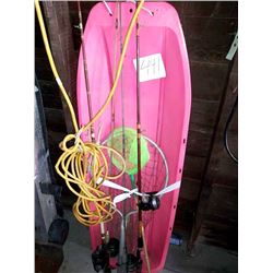 KID'S TOBOGGAN, FISHING RODS AND REELS, NETS