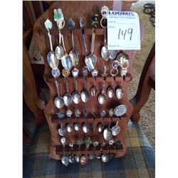 SPOON COLLECTION: DISPLAY RACK AND SPOONS