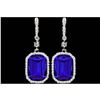 Image 1 : Sapphire Blue Austrian Crystal Cocktail Drop Dangle Earrings