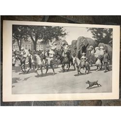 Early 1900's Half-Tone Print, A. B. Frost, Circus Day