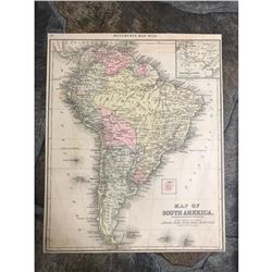 Late 1800's Map of South America