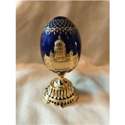 Russian St Isaac's Cathedral St Petersburg Trinket Jewel Box Egg