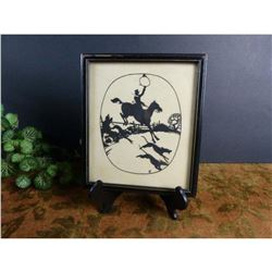 Early 1900's Signed Fox Hunt Silhouette