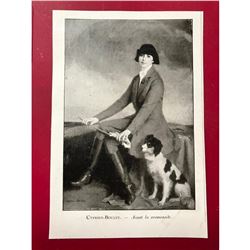Vintage 1920's Magazine Print, Lady Equestrian, Cyprien-Boulet