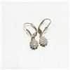 Image 1 : Estate Gold & Diamond Dangle Earrings