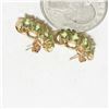 Image 3 : 2.55cts Green Peridot Gemstone & Gold Drop Earrings