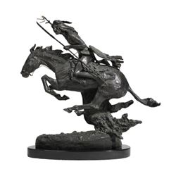 After Remington, Cheyenne, Native American Bronze Sculpture