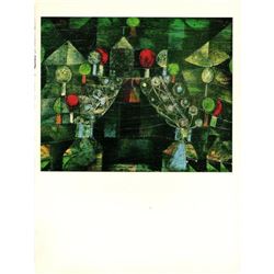Vintage Mid-century Modern Paul Klee Lithograph, Women's Pavilion