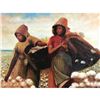 Image 1 : 20thc Oil Painting, Cotton Pickers