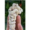 Image 3 : Hand-carved Antler Skeleton Skulls & Cobra Snake Cane Knife Handle