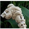 Image 4 : Hand-carved Antler Skeleton Skulls & Cobra Snake Cane Knife Handle