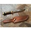 Image 2 : Custom Damascus Steel Bull Horn Huntiing Bowie Knife