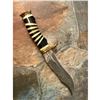 Image 5 : Custom Damascus Steel Bull Horn Huntiing Bowie Knife