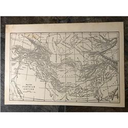 Late 19thc Map of the Parthian Empire, Persia, Iran