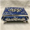 Image 2 : Enamel & Silver Floral Design Jewel Box