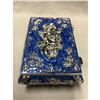 Image 3 : Enamel & Silver Floral Design Jewel Box
