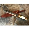 Image 2 : Damascus Steel Bone Handle Hunting Bowie Knife