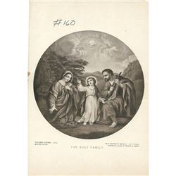 Vintage c.1920â€™s Half-tone Print, #676 The Holy Family