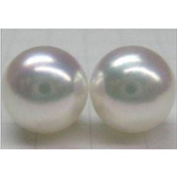 Huge 13-14mmWhite South Sea Pearl 14kt Earrings