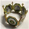 Image 3 : Russian Enamel & Gilt Folding Screen of Photo Frames